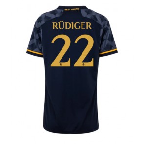 Lacne Ženy Futbalové dres Real Madrid Antonio Rudiger #22 2023-24 Krátky Rukáv - Preč